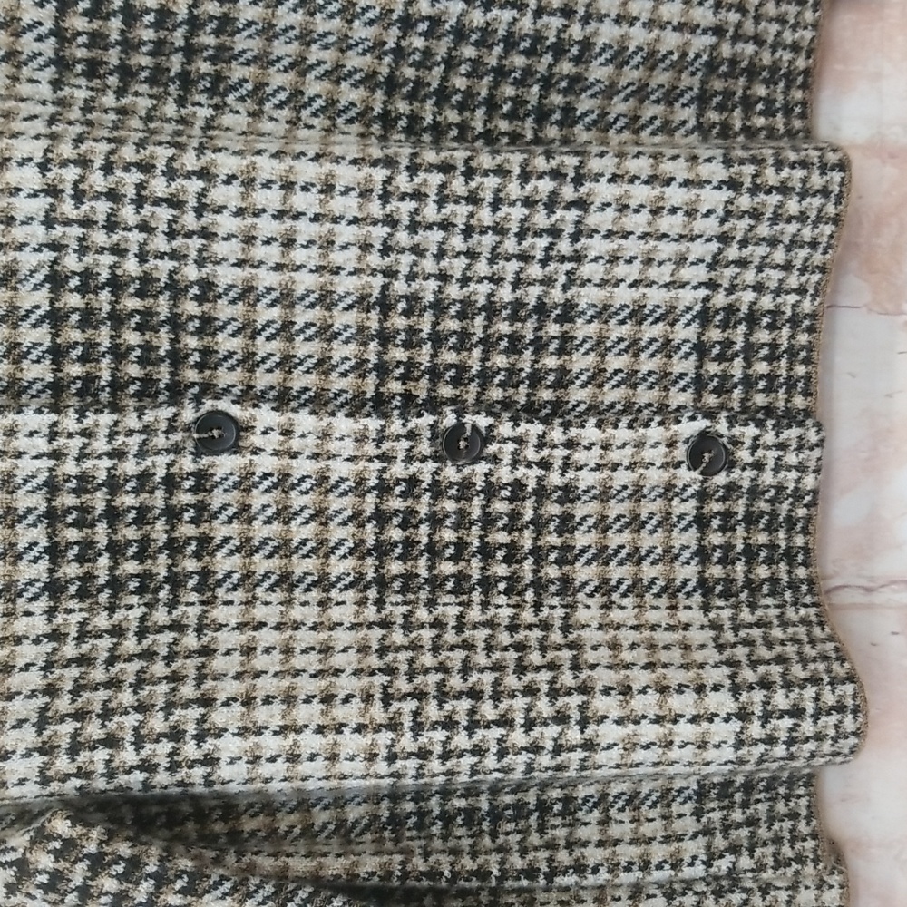 J. Jill Black and Cream Houndstooth Button Down Cardigan - Picture 3 of 10
